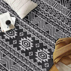 Tapis d'intérieur/extérieur texturé à motif géométrique bohème vieilli World Rug Gallery