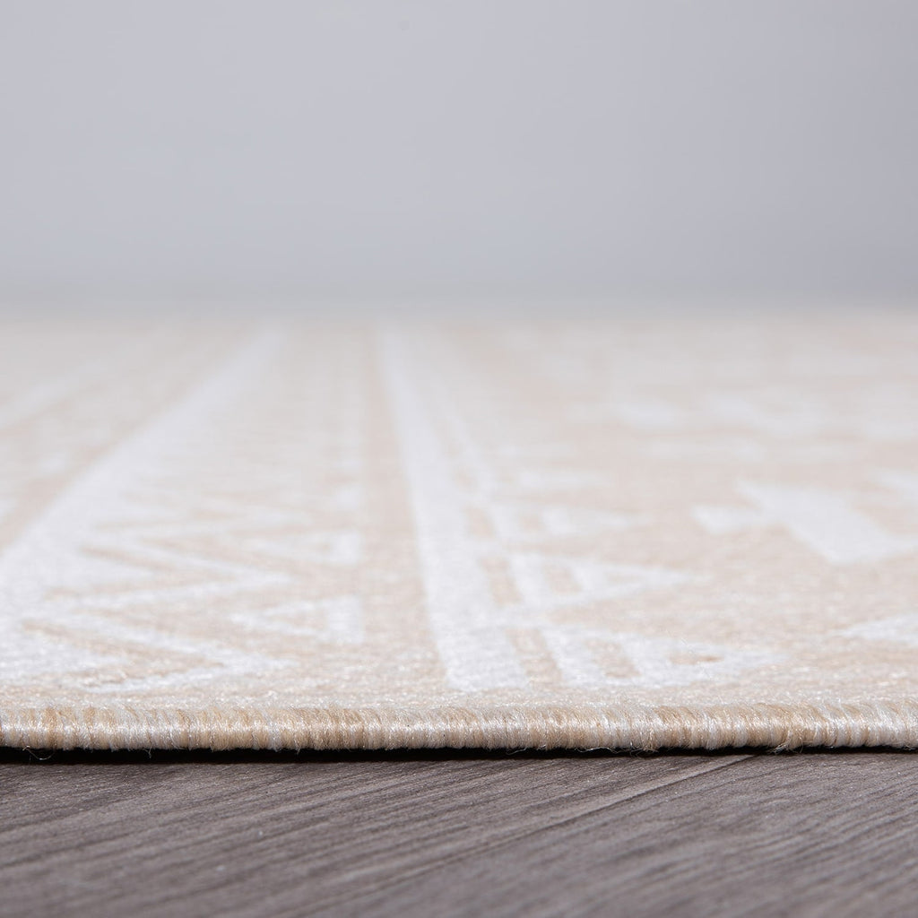 Tapis d'intérieur/extérieur texturé à motif géométrique bohème vieilli World Rug Gallery