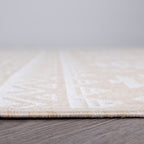 Tapis d'intérieur/extérieur texturé à motif géométrique bohème vieilli World Rug Gallery