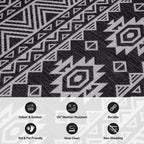 Tapis d'intérieur/extérieur texturé à motif géométrique bohème vieilli World Rug Gallery