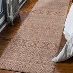 Tapis d'intérieur/extérieur texturé à motif géométrique bohème vieilli World Rug Gallery