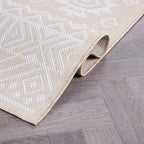 Tapis d'intérieur/extérieur texturé à motif géométrique bohème vieilli World Rug Gallery