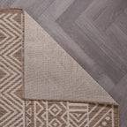 Tapis d'intérieur/extérieur texturé à motif géométrique bohème vieilli World Rug Gallery