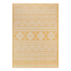 Tapis d'intérieur/extérieur texturé à motif géométrique bohème vieilli World Rug Gallery