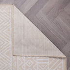 Tapis d'intérieur/extérieur texturé à motif géométrique bohème vieilli World Rug Gallery