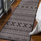 Tapis d'intérieur/extérieur texturé à motif géométrique bohème vieilli World Rug Gallery