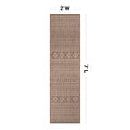 Tapis d'intérieur/extérieur texturé à motif géométrique bohème vieilli World Rug Gallery