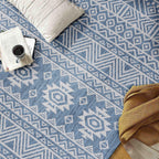 Tapis d'intérieur/extérieur texturé à motif géométrique bohème vieilli World Rug Gallery