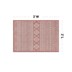 Tapis d'intérieur/extérieur texturé à motif géométrique bohème vieilli World Rug Gallery