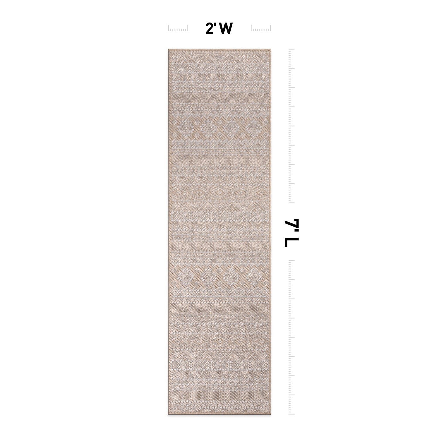 Tapis d'intérieur/extérieur texturé à motif géométrique bohème vieilli World Rug Gallery