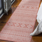 Tapis d'intérieur/extérieur texturé à motif géométrique bohème vieilli World Rug Gallery