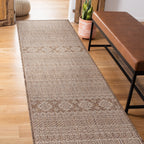 Tapis d'intérieur/extérieur texturé à motif géométrique bohème vieilli World Rug Gallery