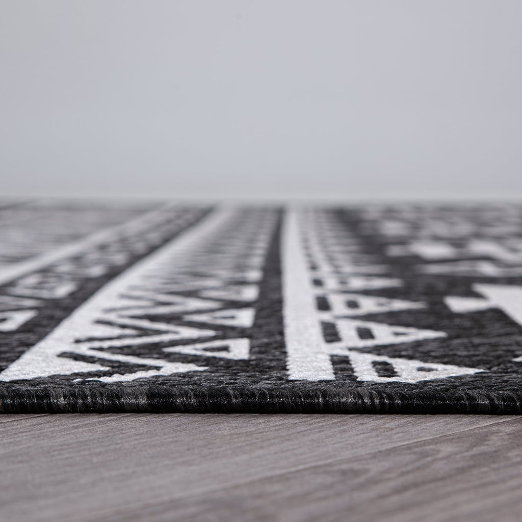 Tapis d'intérieur/extérieur texturé à motif géométrique bohème vieilli World Rug Gallery