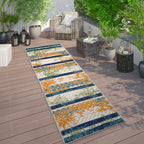 Tapis géométrique d'intérieur/extérieur vieilli World Rug Gallery