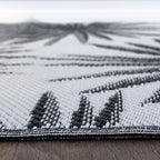 Tapis d'extérieur réversibles en plastique recyclé à motifs floraux tropicaux de la World Rug Gallery