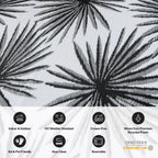 Tapis d'extérieur réversibles en plastique recyclé à motifs floraux tropicaux de la World Rug Gallery