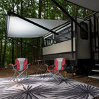 Tapis d'extérieur réversibles en plastique recyclé à motifs floraux tropicaux de la World Rug Gallery