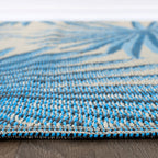 Tapis d'extérieur réversibles en plastique recyclé à motifs floraux tropicaux de la World Rug Gallery