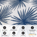 Tapis d'extérieur réversibles en plastique recyclé à motifs floraux tropicaux de la World Rug Gallery