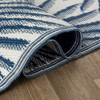 Tapis d'extérieur réversibles en plastique recyclé à motifs floraux tropicaux de la World Rug Gallery