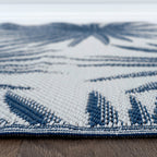 Tapis d'extérieur réversibles en plastique recyclé à motifs floraux tropicaux de la World Rug Gallery