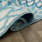 Tapis d'extérieur réversibles en plastique recyclé à motifs floraux modernes Aloha de la World Rug Gallery