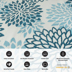 Tapis d'extérieur réversibles en plastique recyclé à motifs floraux modernes Aloha de la World Rug Gallery