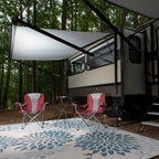 Tapis d'extérieur réversibles en plastique recyclé à motifs floraux modernes Aloha de la World Rug Gallery