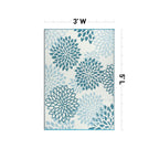 Tapis d'extérieur réversibles en plastique recyclé à motifs floraux modernes Aloha de la World Rug Gallery