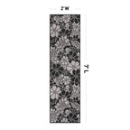 Tapis d'intérieur/extérieur texturé à motif floral moderne World Rug Gallery