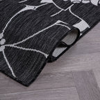 Tapis d'intérieur/extérieur texturé à motif floral moderne World Rug Gallery