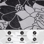 Tapis d'intérieur/extérieur texturé à motif floral moderne World Rug Gallery