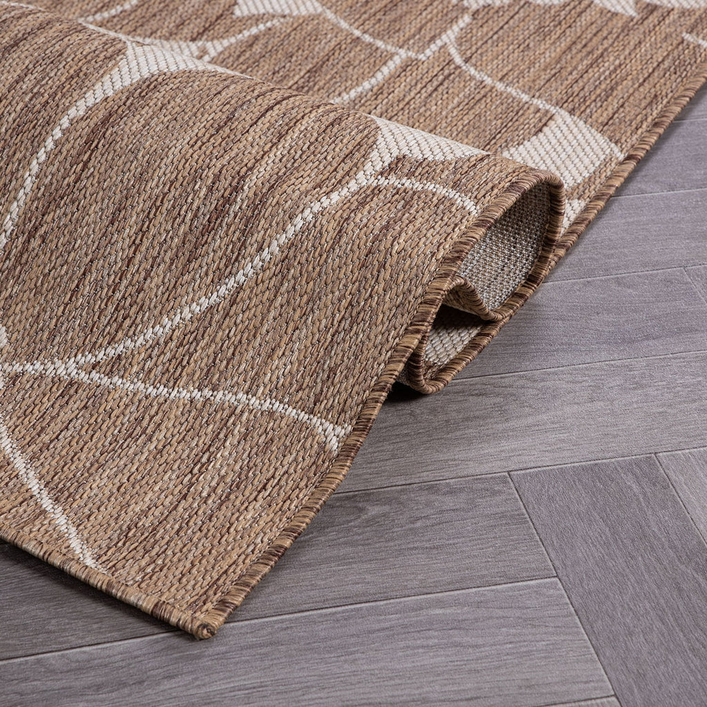 Tapis d'intérieur/extérieur texturé à motif floral moderne World Rug Gallery