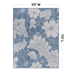 Tapis d'intérieur/extérieur texturé à motif floral moderne World Rug Gallery