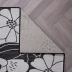 Tapis d'intérieur/extérieur texturé à motif floral moderne World Rug Gallery