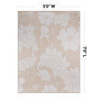 Tapis d'intérieur/extérieur texturé à motif floral moderne World Rug Gallery