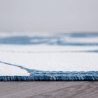Tapis d'intérieur/extérieur texturé à motif floral moderne World Rug Gallery