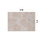 Tapis d'intérieur/extérieur texturé à motif floral moderne World Rug Gallery