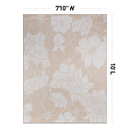 Tapis d'intérieur/extérieur texturé à motif floral moderne World Rug Gallery