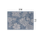 Tapis d'intérieur/extérieur texturé à motif floral moderne World Rug Gallery