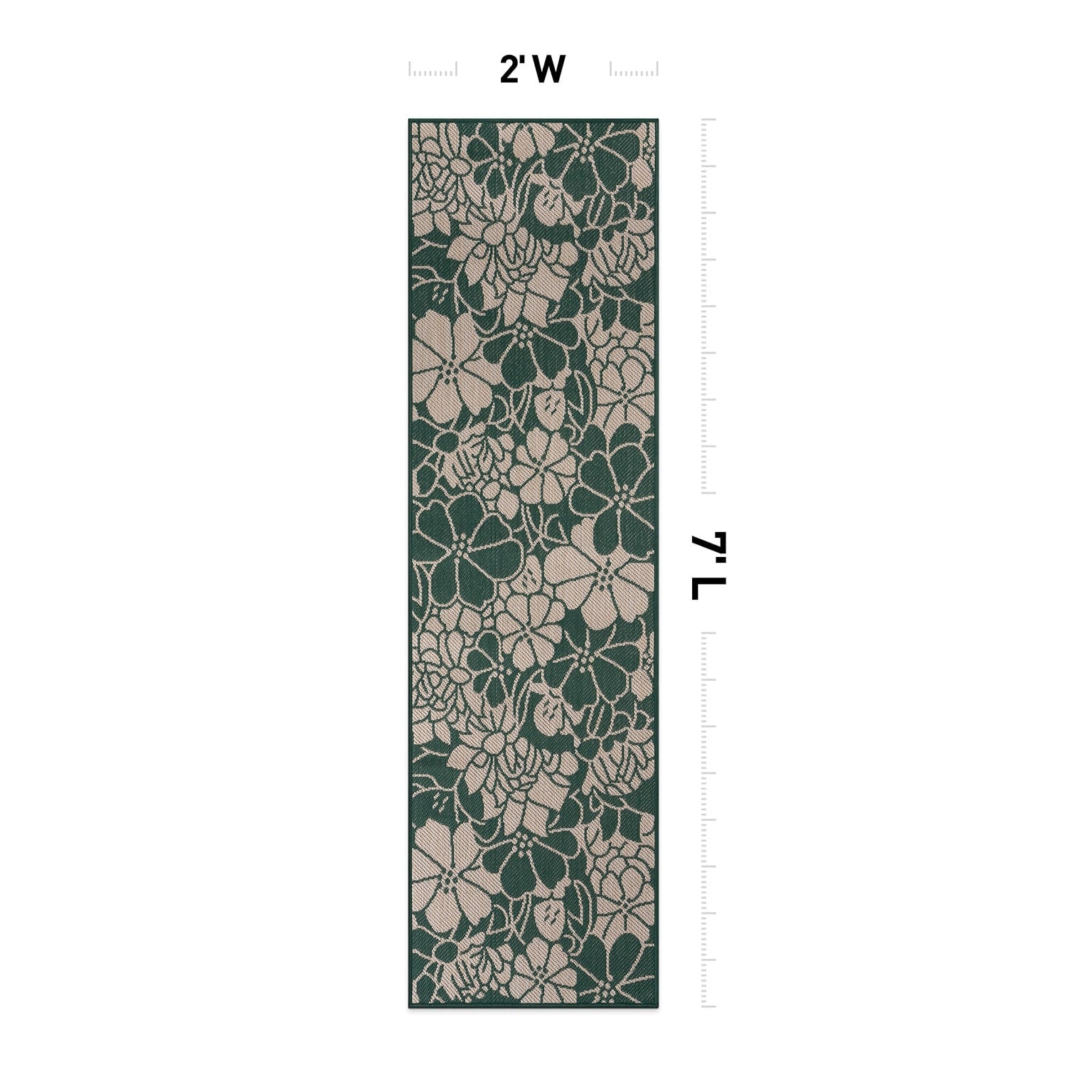 Tapis d'intérieur/extérieur texturé à motif floral moderne World Rug Gallery