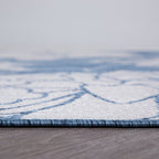 Tapis d'intérieur/extérieur texturé à motif floral moderne World Rug Gallery