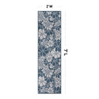 Tapis d'intérieur/extérieur texturé à motif floral moderne World Rug Gallery