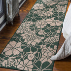 Tapis d'intérieur/extérieur texturé à motif floral moderne World Rug Gallery