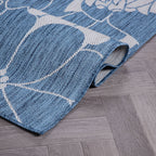 Tapis d'intérieur/extérieur texturé à motif floral moderne World Rug Gallery