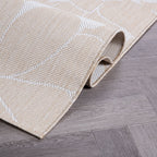 Tapis d'intérieur/extérieur texturé à motif floral moderne World Rug Gallery