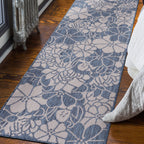 Tapis d'intérieur/extérieur texturé à motif floral moderne World Rug Gallery