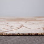 Tapis d'intérieur/extérieur texturé à motif floral moderne World Rug Gallery