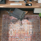 Tapis antidérapant lavable en machine, style transitionnel et vieilli, de la World Rug Gallery