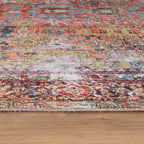 Tapis antidérapant lavable en machine, style transitionnel et vieilli, de la World Rug Gallery